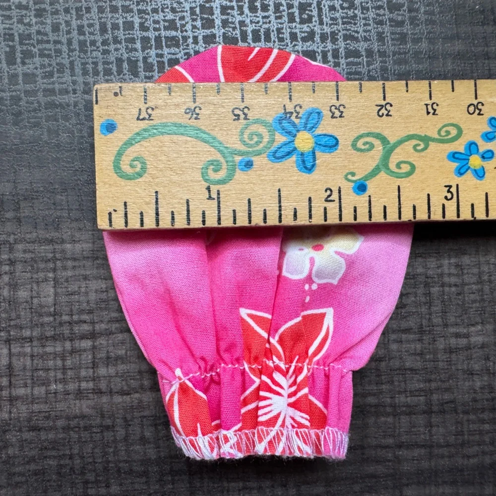 🌈 3/$15 Floral Pink Hawaiian Print Baby Mittens